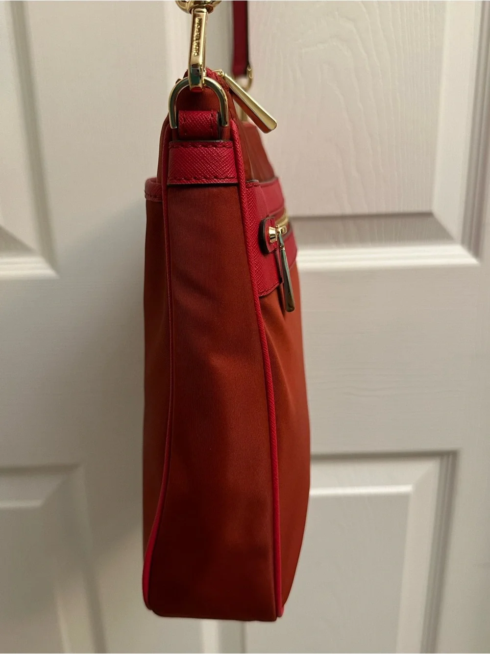 Michael Kors Two-Tone Red and Pink Crossbody Bag